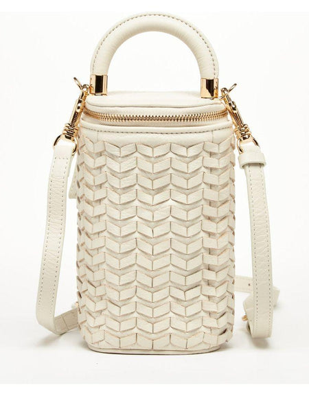 Elsa Basket Weave Leather Bag Off-white - A Touch of Elegance