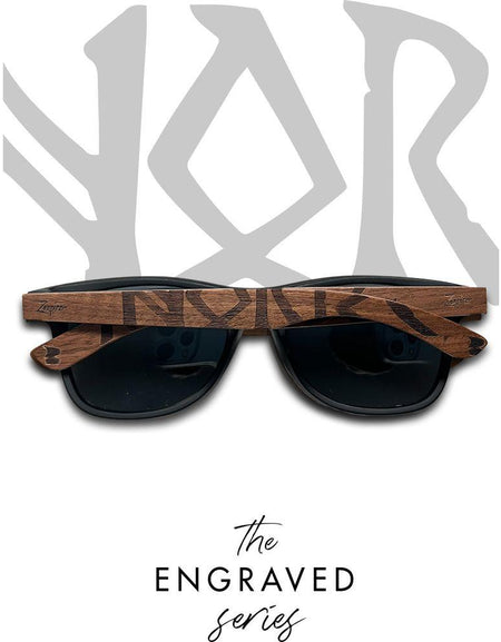 Eyewood | Engraved wooden sunglasses - Viking Runes - Suomi