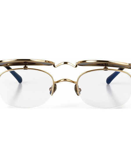 Acetate + Titanium Gold Green Clip-on