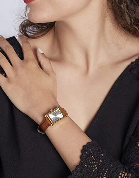 CASIO COLLECTION Mod. TANK, LEATHER - ARGENTEE-1