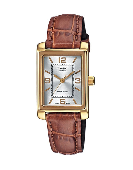 CASIO COLLECTION Mod. TANK, LEATHER - ARGENTEE-0