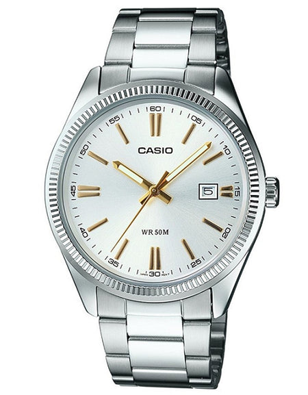 CASIO COLLECTION Mod. LADY DATE - ARGENTEE. GOLD INDEXES-0