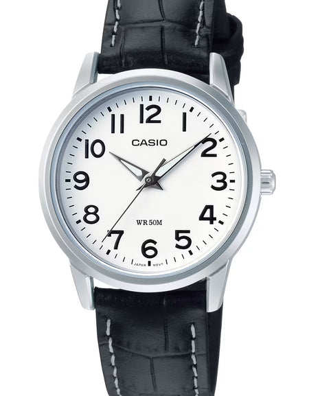 CASIO COLLECTION Mod. LADY 3H - LEATHER. WHITE-0