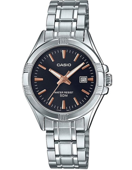 CASIO COLLECTION Mod. LADY DATE - BLACK. BRONZE INDEXES-0