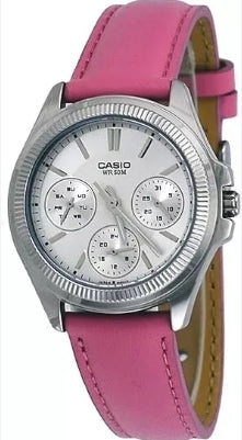 CASIO COLLECTION Mod. LADY MULTIFUNCTION LEATHER - SILVER-0