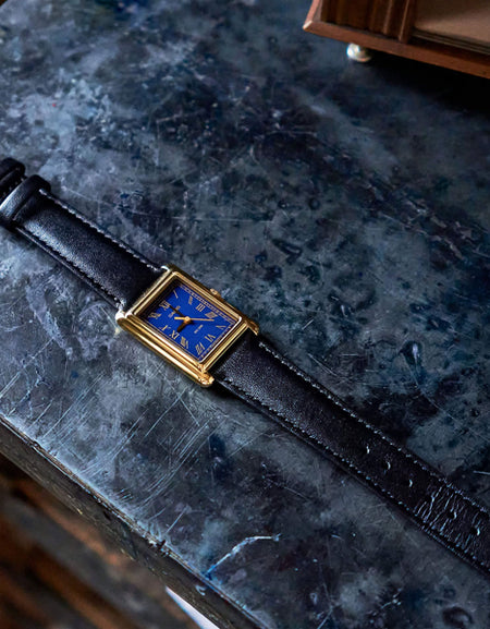 CASIO COLLECTION Mod. LADY TANK. GOLD. LEATHER - BLUE-1