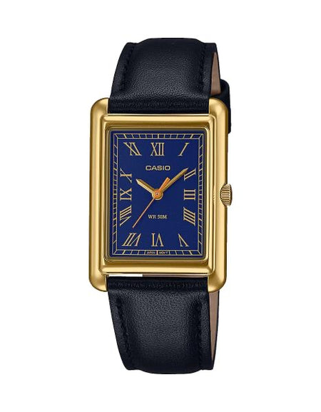 CASIO COLLECTION Mod. LADY TANK. GOLD. LEATHER - BLUE-0