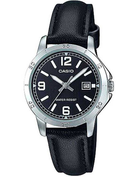CASIO COLLECTION Mod. LADY DATE. LEATHER - BLACK-0