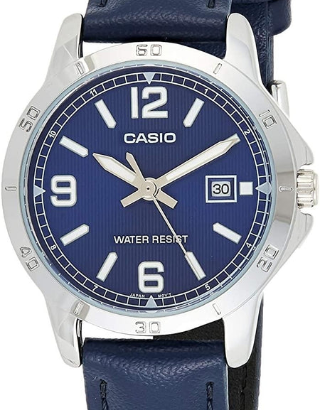 CASIO COLLECTION Mod. LADY DATE. LEATHER - BLUE-0