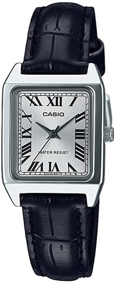 CASIO COLLECTION Mod. LADY TANK, ALLOY, LEATHER - SILVER-0