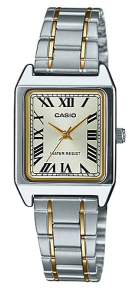 CASIO COLLECTION Mod. LADY TANK. SILVER&GOLD - CHAMPAGNE. METAL ALLOY-0
