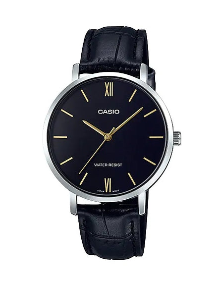 CASIO COLLECTION Mod. MINIMAL, LEATHER - BLACK-0