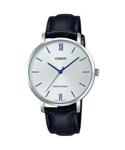CASIO COLLECTION Mod. MINIMAL, LEATHER - SILVER-0