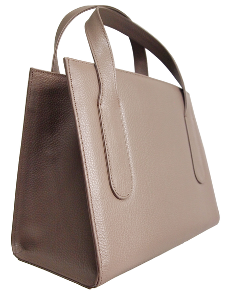 72 Smalldive Large Pebbled Calf Leather Tote in Taupe