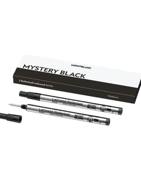MONTBLANC Mod. MISTERY BLACK - REFILLS ROLLER BALL PEN - MEDIUM - 2PCS-0