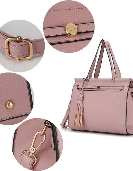 Shelby Satchel Handbag with Wallet - A Luxurious Vegan Leather Masterpiece