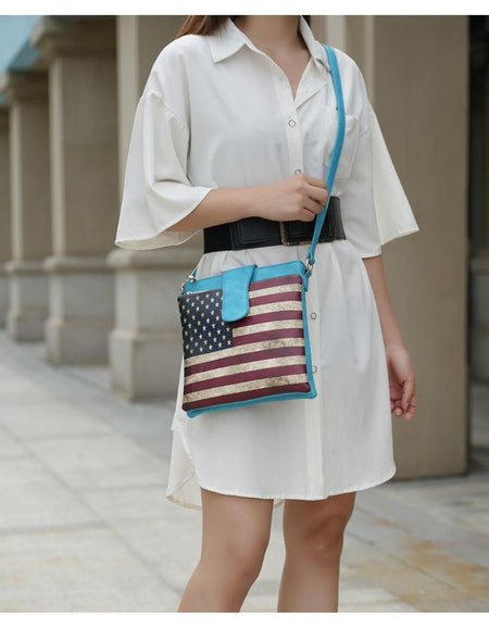 Josephine Vegan Leather Women FLAG Crossbody Bag - A Touch of Elegance