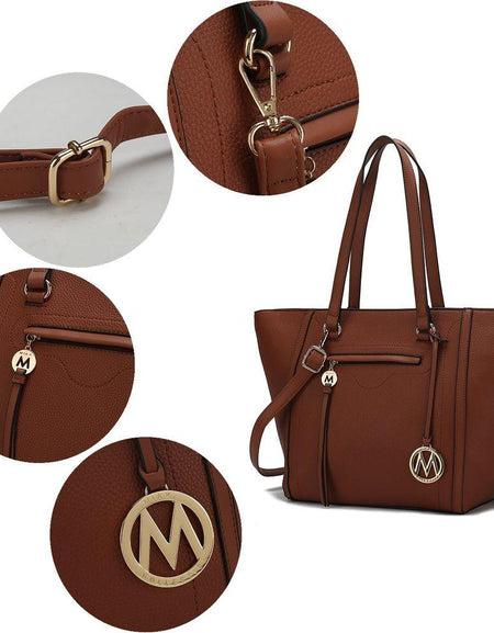 Alexandra Vegan Leather Women Tote Handbag with Wallet