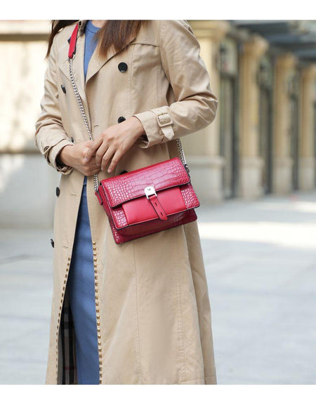 MKF Collection Hope Crocodile Embossed Shoulder Handbag