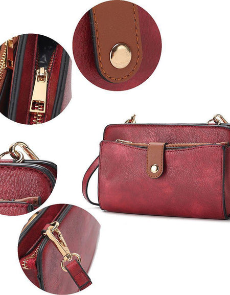 Muriel Vegan Leather Women Crossbody Bag with Card holder and Small