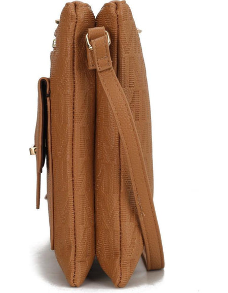 MKF Collection Janni Signature Embossed Crossbody Bag - A Luxe Essentials