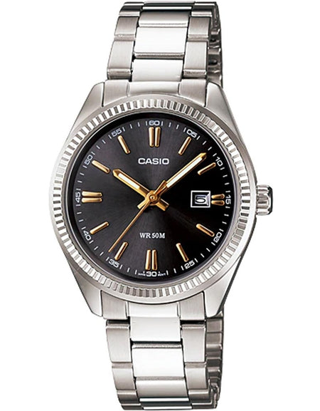 CASIO COLLECTION Mod. DATE - BLACK, GOLD INDEXES-0