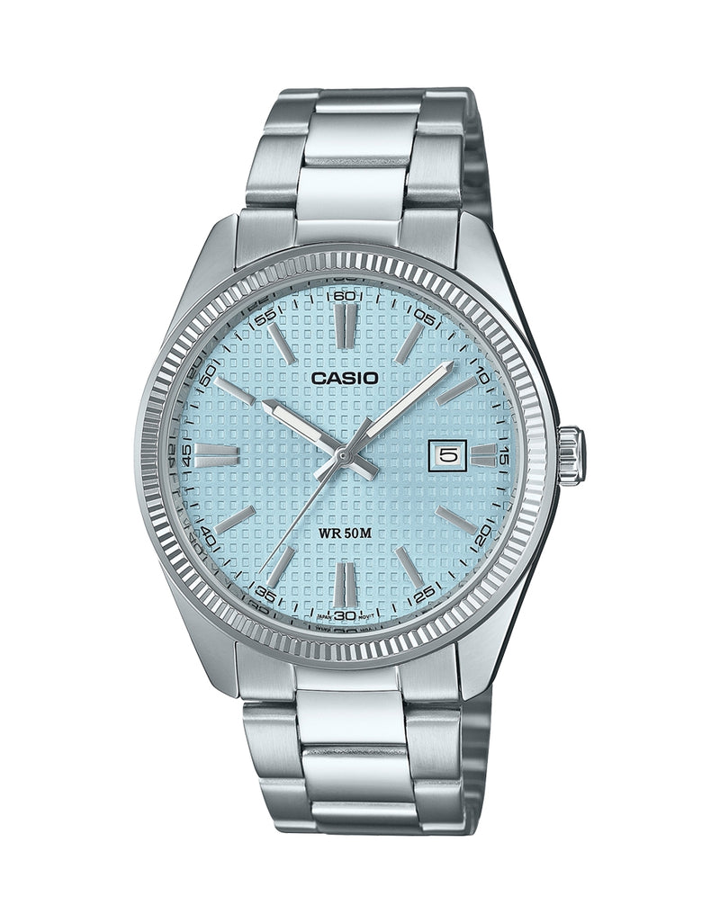 CASIO COLLECTION Mod. DATE - GOLF BALL DIAL - LIGHT BLUE-0
