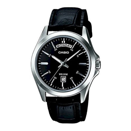 CASIO COLLECTION Mod. DAY DATE LEATHER - BLACK-0