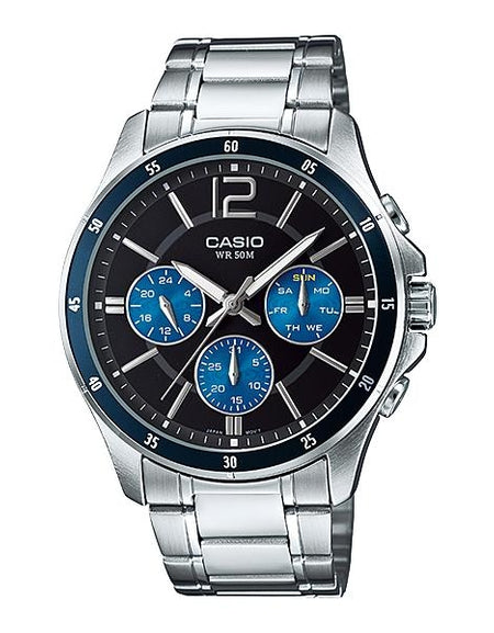 CASIO COLLECTION Mod. MULTIFUNCTION CALENDAR - BLACK & BLUE-0