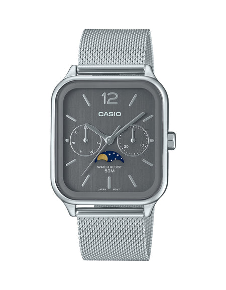 CASIO COLLECTION Mod. MOONPHASES - GREY MESH-0