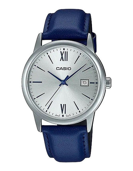 CASIO COLLECTION Mod. DATE. LEATHER - SILVER-0