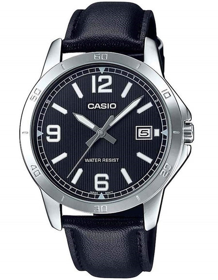 CASIO COLLECTION Mod. CASUAL DATE. LEATHER - BLACK-0