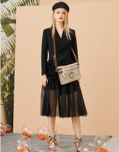 Helen Milan M Signature Crossbody Wristlet - The Epitome of Elegance