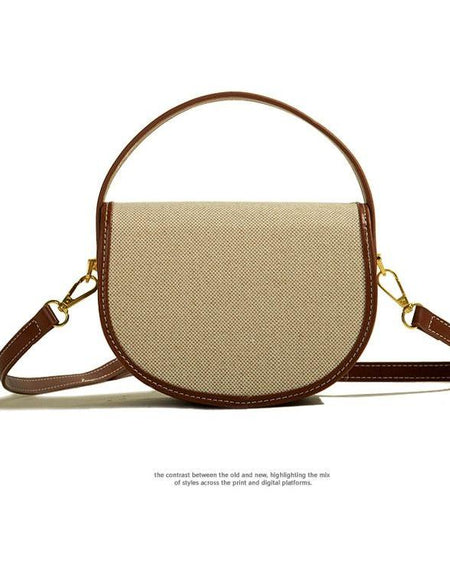 Muzikai Genuine Goods Saddle Bag Niche Retro Patchwork Handbag