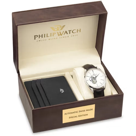 PHILIP WATCH Mod. CLASSIC AUTOMATIC - Swiss Made - Special pack (watch + cardholder)-1