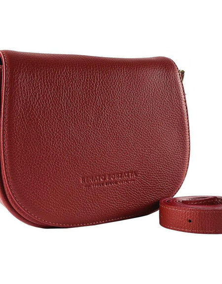 RENATO BORZATTA RB1002V | Luxurious Red Leather Crossbody Bag