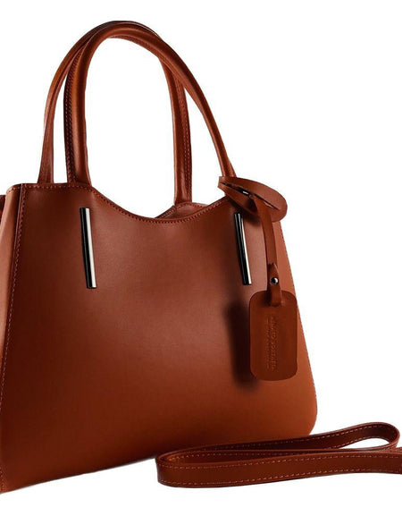 RENATO BORZATTA RB1004AM | Luxurious Paprica Leather Handbag with Crossbody Strap