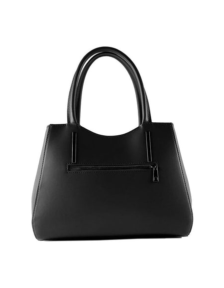 RENATO BORZATTA RB1004A - Luxurious Handcrafted Leather Tote Bag in Black