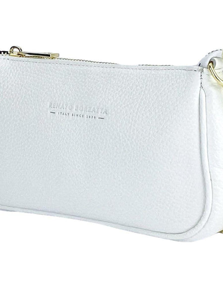 RENATO BORZATTA Borsa Piccola in Vera Pelle - Mini Bag con Tracolla in Metallo