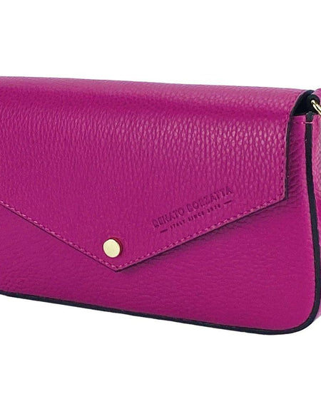 RENATO BORZATTA Small Fuchsia Shoulder Bag with Removable Chain Strap