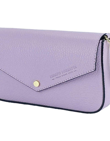 RENATO BORZATTA Small Shoulder Bag with Removable Chain Strap in Lilac