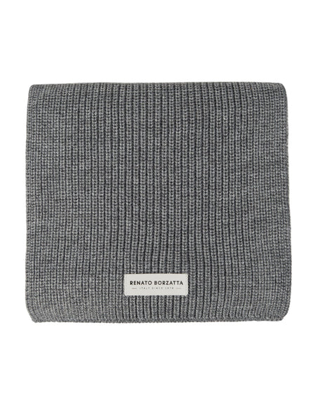RB5002F | Sciarpa in Maglia CERVINO Misto Lana Made in Italy. Colore Grigio Melange - Taglia Unica-1