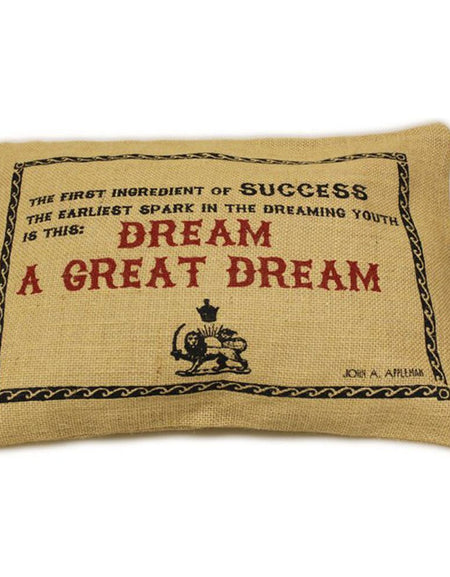 CUSCINI LETTERARI - Copricuscino in Juta lavata / Juta washed pillow case GREAT DREAM - Size 38x25cm-0