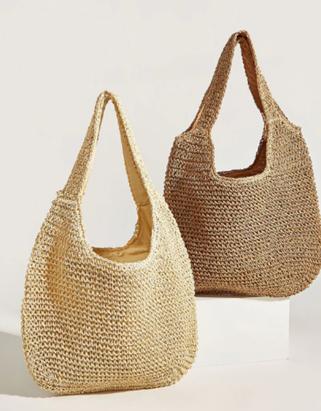 Summer Shoulder Straw Tote