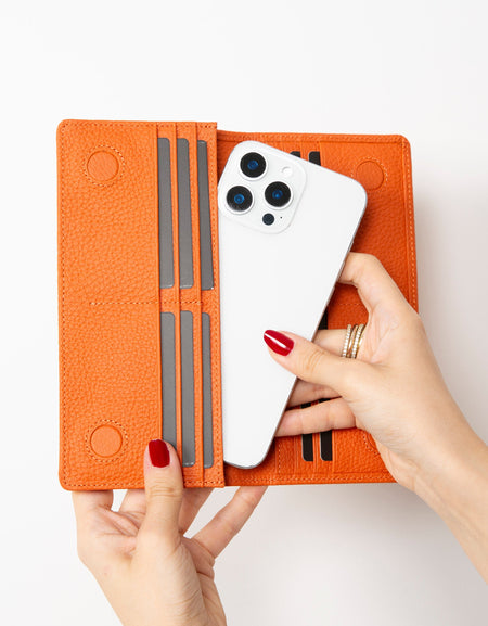 Sedona Leather Unisex Wallet – Genuine Leather Wallet with Phone Pocket & Card Organizer-0