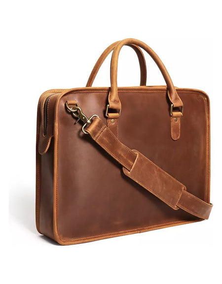 Hemming Leather Laptop Bag | Vintage Leather Briefcase