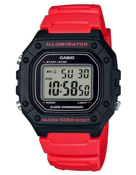 ?CASIO TIMELESS COLLECTION Mod. SPORT ILLUMINATOR WR 50M. ALARM. CHRONOGRAPH - BLACK - VIVID (Brilliant color)-0