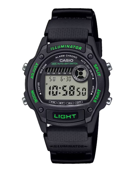 CASIO SPORT Mod. ILLUMINATOR SMALL WRIST 36.6mm case, Bio-Based Resin strap - BLACK-0