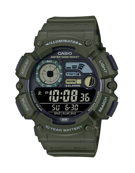 CASIO SPORT Mod. ILLUMINATOR 10 YEARS BATTERY - ARMY GREEN-0
