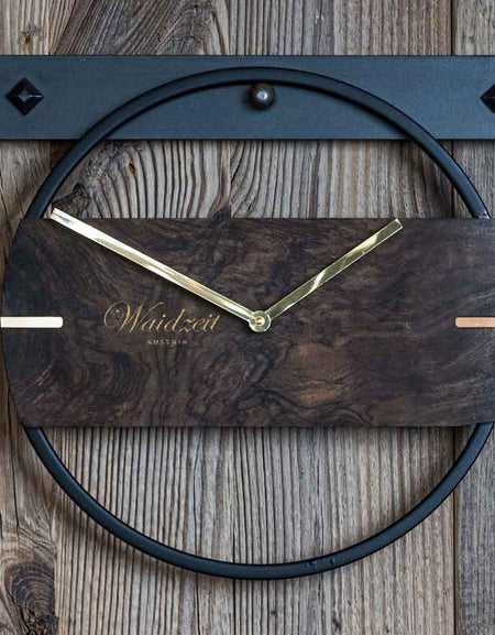 Waidzeit Wall Clock Novum Premium walnut